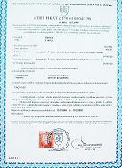 Certifikát Kovoplast - T s.r.o.
